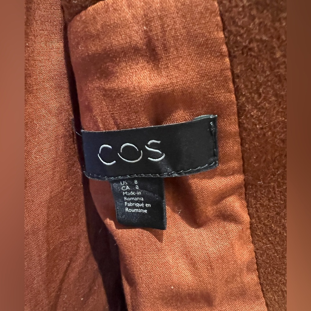 NWT COS Wool Rich Warm Brown Overcoat - Picture 2 of 5